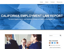 Tablet Screenshot of californiaemploymentlawreport.com